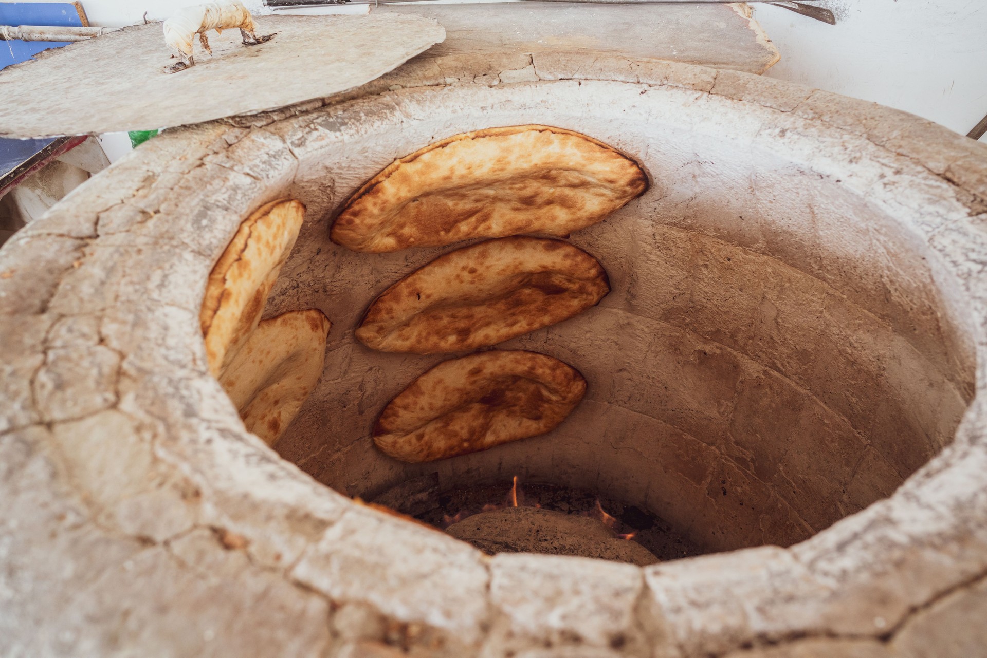 Making Bread In The Old Oven In The Georgia Countryside.